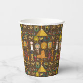 古代エジプトの象形文字 – パターン記号 紙コップ (裏面)