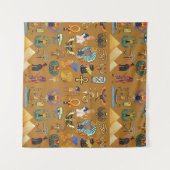 古代エジプトの象形文字 – パターン象形文字 タペストリー (正面(横))