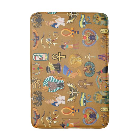 古代エジプトの象形文字 – パターン象形文字 バスマット (正面縦)