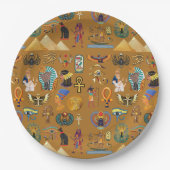 古代エジプトの象形文字 – パターン象形文字 ペーパープレート (正面)