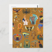 古代エジプトの象形文字 – パターン象形文字 ポストカード (正面/裏面)