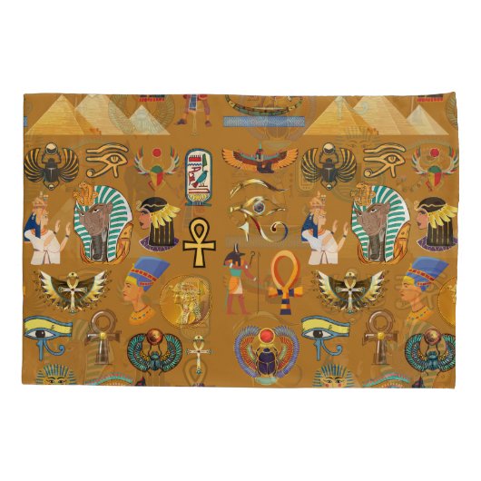 古代エジプトの象形文字 – パターン象形文字 枕カバー (裏面-左)