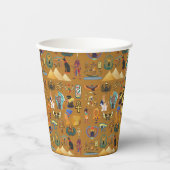 古代エジプトの象形文字 – パターン象形文字 紙コップ (正面)