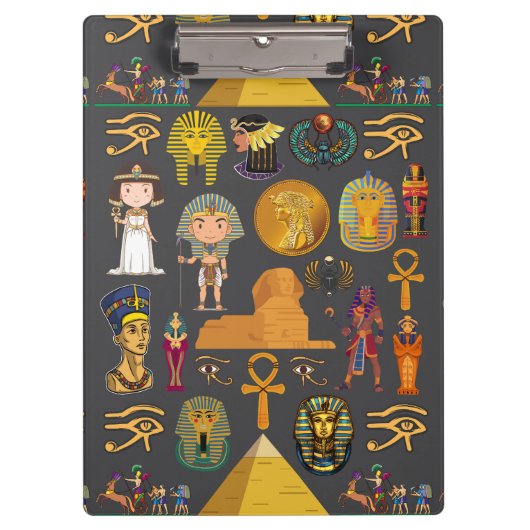 古代エジプトの象形文字 - パターン ファラオ クリップボード (正面)