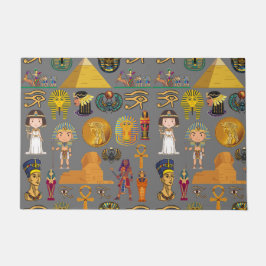古代エジプトの象形文字 – パターンPharaoh ドアマット
