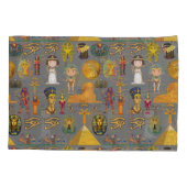 古代エジプトの象形文字 – パターンPharaoh 枕カバー (裏面-左)