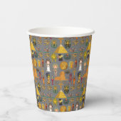 古代エジプトの象形文字 – パターンPharaoh 紙コップ (裏面)