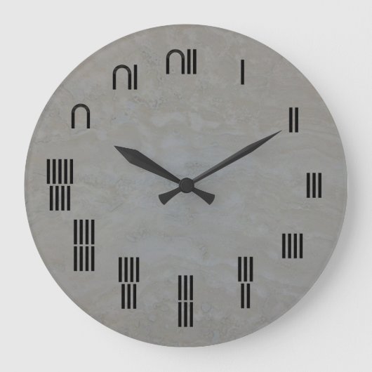 古代エジプトの象形文字 ラージ壁時計 (正面)