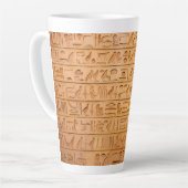 古代エジプトの象形文字 言語 刻まれたテキスト カフェラテマグ (左アングル)