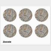 古代エジプトの象形文字 言語 刻まれたテキスト ラウンドシール (シート)