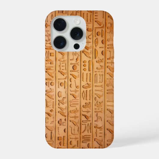 古代エジプトの象形文字 言語 刻まれたテキスト iPhoneケース (裏面)