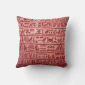 古代エジプトの象形文字 – 赤角枕 クッション (裏面)