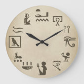 古代エジプトの象形美術 ラージ壁時計 (正面)
