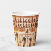 古代エジプトの象形記号パターン 紙コップ (裏面)