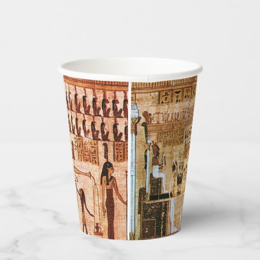 古代エジプトの象形記号パターン 紙コップ (右)