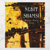 古代エジプトの金ゴールドカスタムワインラベルをモックアップ ワインラベル (シングルラベル)