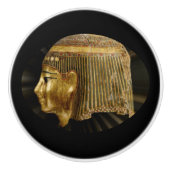 古代エジプトの黒と金ゴールド セラミックノブ (正面)