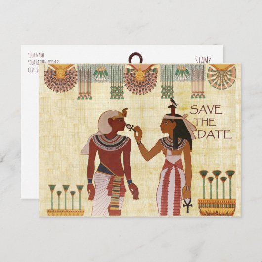 古代エジプトは日付はがきアフリカのヒエロンを保存 案内ポストカード (正面/裏面)