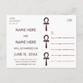 古代エジプトは日付はがきアフリカのヒエロンを保存 案内ポストカード (裏面)