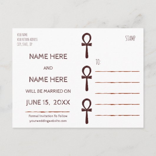 古代エジプトは日付はがきアフリカのヒエロンを保存 案内ポストカード (裏面)