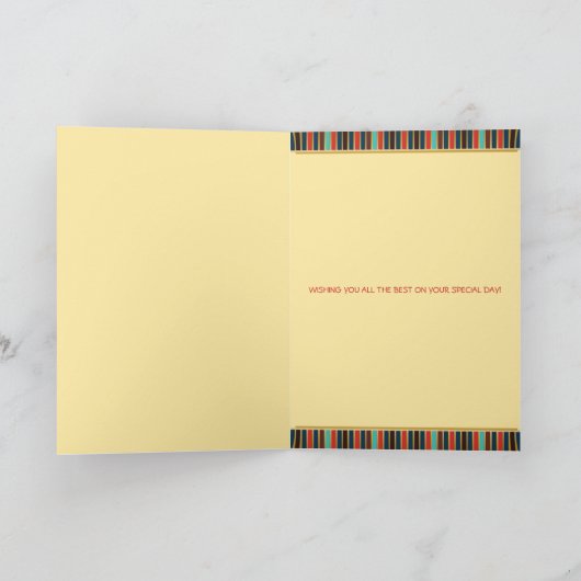 古代エジプトをテーマにした誕生日カード カード (内部)