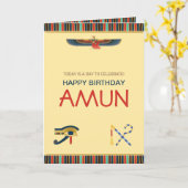 古代エジプトをテーマにした誕生日カード カード (黄色い花)