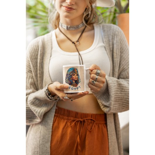 古代エジプトカラフル女王ファラオ・マグ コーヒーマグカップ