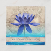 古代エジプトスタイルロータスフラワーニューエイジ スクエア名刺 (正面)