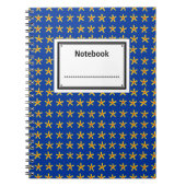 古代エジプトスタイル星模様 – 海軍 ノートブック (正面)
