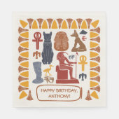 古代エジプトテーマカスタムパーティー スタンダードランチョンナプキン (正面)