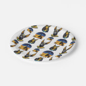 古代エジプトピラミッドアヌビスパターンデザイン ペーパープレート (アングル)