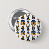 古代エジプトピラミッドアヌビスパターンデザイン 缶バッジ (正面&裏面)