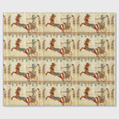 古代エジプトファラオランセスIIカラフルスケッチ ラッピングペーパー (フラット)