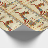 古代エジプトファラオランセスIIカラフルスケッチ ラッピングペーパー (角)