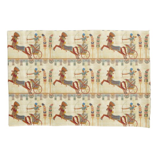 古代エジプトファラオランセスIIカラフルスケッチ 枕カバー (正面)