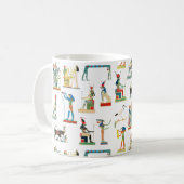 古代エジプトヴィンテージエジプト模様 コーヒーマグカップ (正面左)