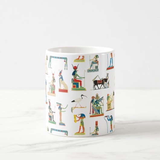 古代エジプトヴィンテージエジプト模様 コーヒーマグカップ (中央)