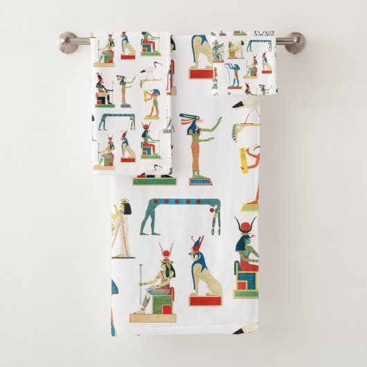 古代エジプトヴィンテージエジプト模様 バスタオルセット (インサイチュ)