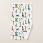 古代エジプトヴィンテージエジプト模様 バスタオルセット (ハンドタオル)