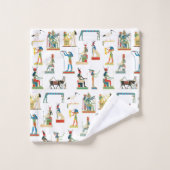 古代エジプトヴィンテージエジプト模様 バスタオルセット (ウォッシュタオル)