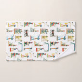 古代エジプトヴィンテージエジプト模様 バスタオルセット (ハンドタオル)