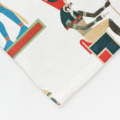 古代エジプトヴィンテージエジプト模様 フリースブランケット (角)