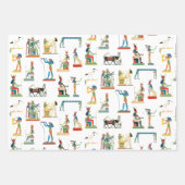 古代エジプトヴィンテージエジプト模様 ラッピングペーパーシート (正面)