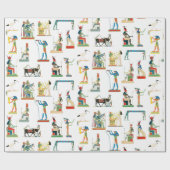 古代エジプトヴィンテージエジプト模様 ラッピングペーパー (フラット)