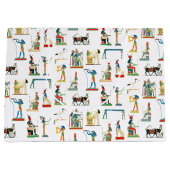 古代エジプトヴィンテージエジプト模様 ラージペーパーバッグ (正面)