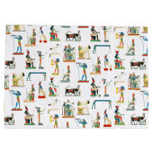 古代エジプトヴィンテージエジプト模様 ラージペーパーバッグ (裏面)