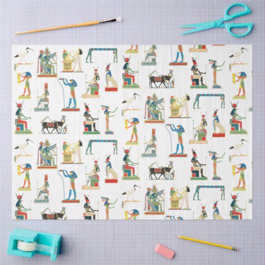 古代エジプトヴィンテージエジプト模様 薄葉紙 (クラフト)