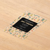 古代エジプトヴィンテージエジプト誕生日パーティー アクリル招待状 (レイダウン)