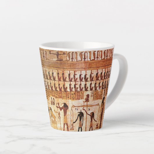 古代エジプト人の死の裁判所のマートゴデス カフェラテマグ (右アングル)