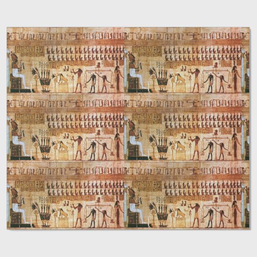 古代エジプト人の死の裁判所のマートゴデス ラッピングペーパー (フラット)